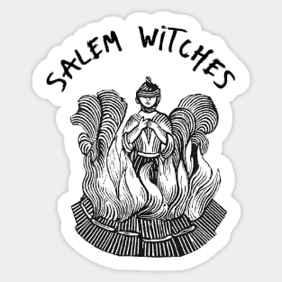 Witches Bonfire in Salem of Magic Sticker